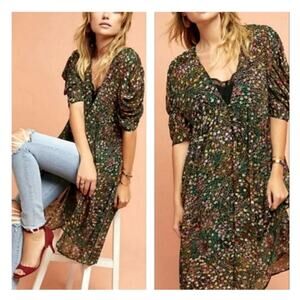 Akemi + Kin Anthropologie Valencia Floral Tunic XS